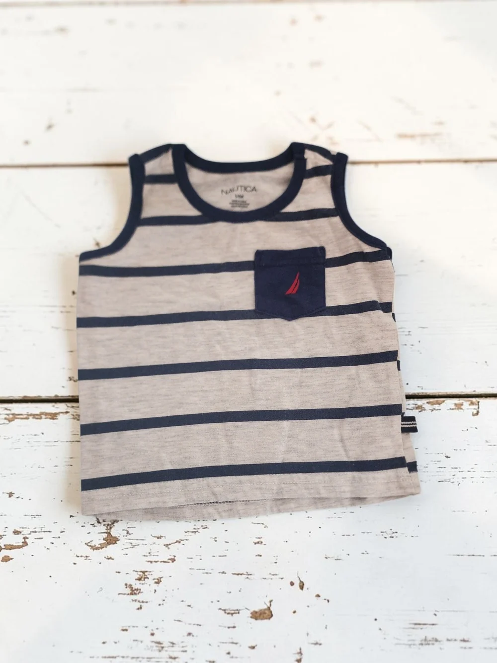 Nautica Striped Tank & Red Shorts Set